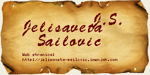 Jelisaveta Sailović vizit kartica